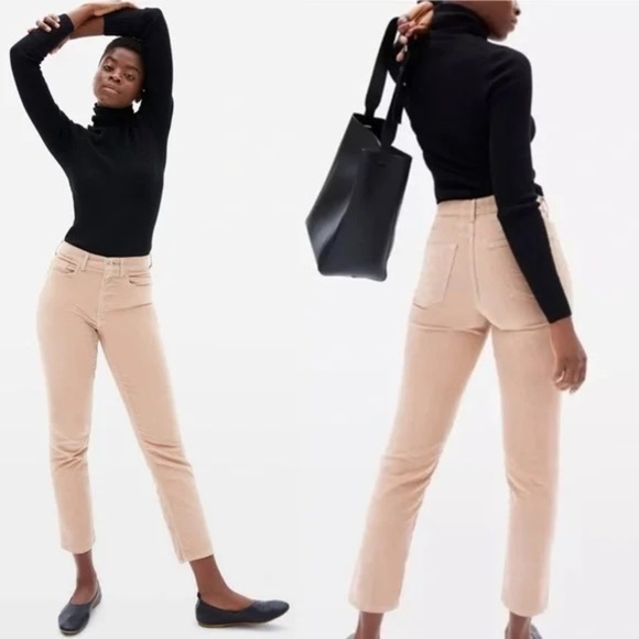 New! Everlane The Cheeky Straight Corduroy Pant Baby Cord High Rise - Picture 1 of 7